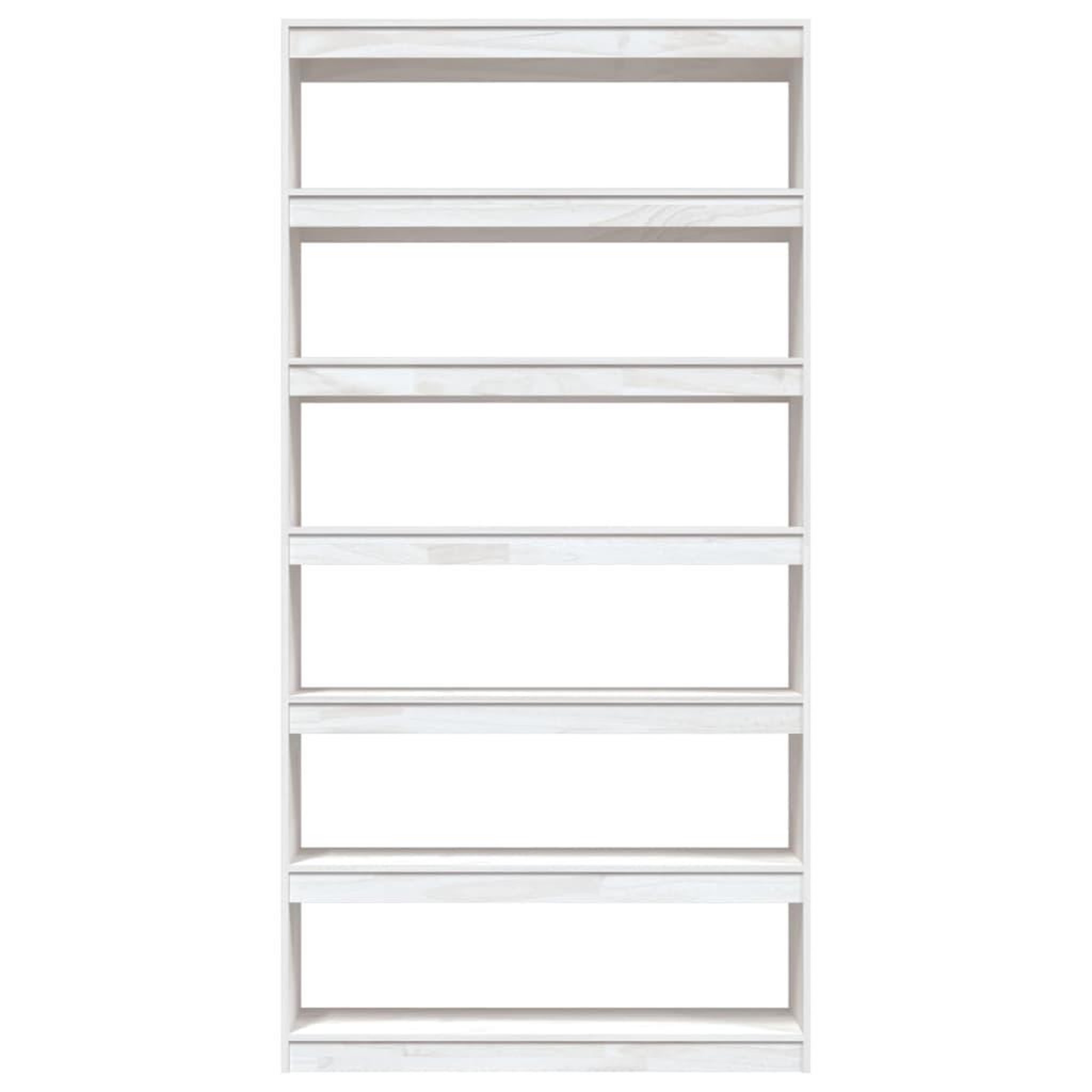 Voir la diapositive 5 : VIDAXL Bibliotheque/Separateur de piece Blanc 100x30x200 cm Pin massif