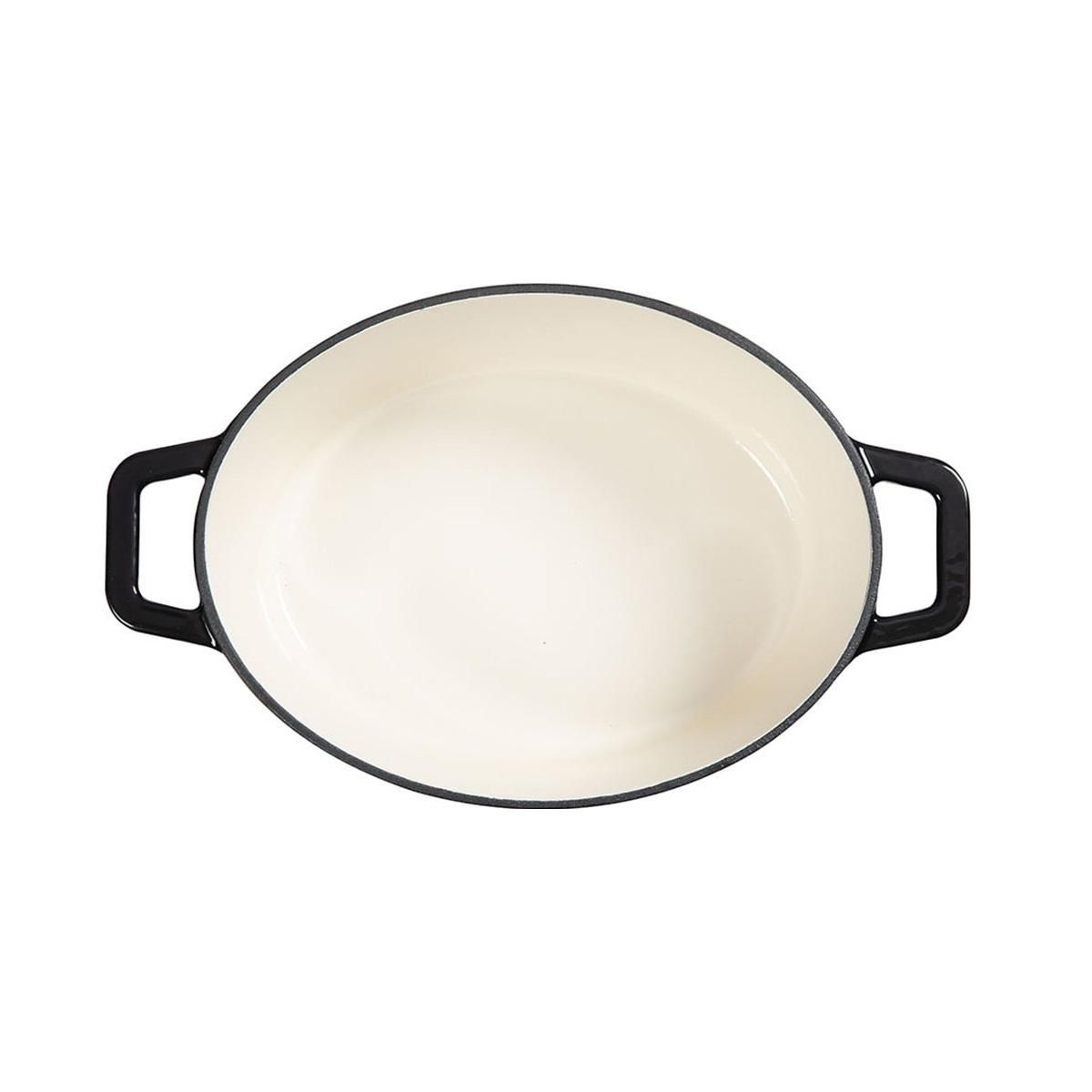LIVOO Cocotte ovale en fonte 29cm noir - MEP129N