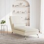 Voir la diapositive 3 : VIDAXL Chaise longue de massage avec traversin creme velours