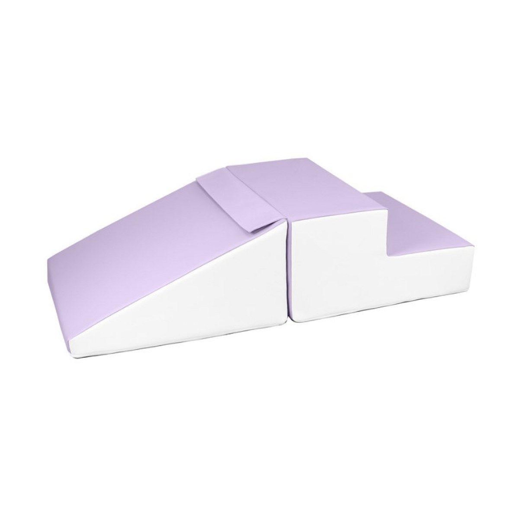 VELINDA Set de 2 grands blocs en mousse blanc lilas