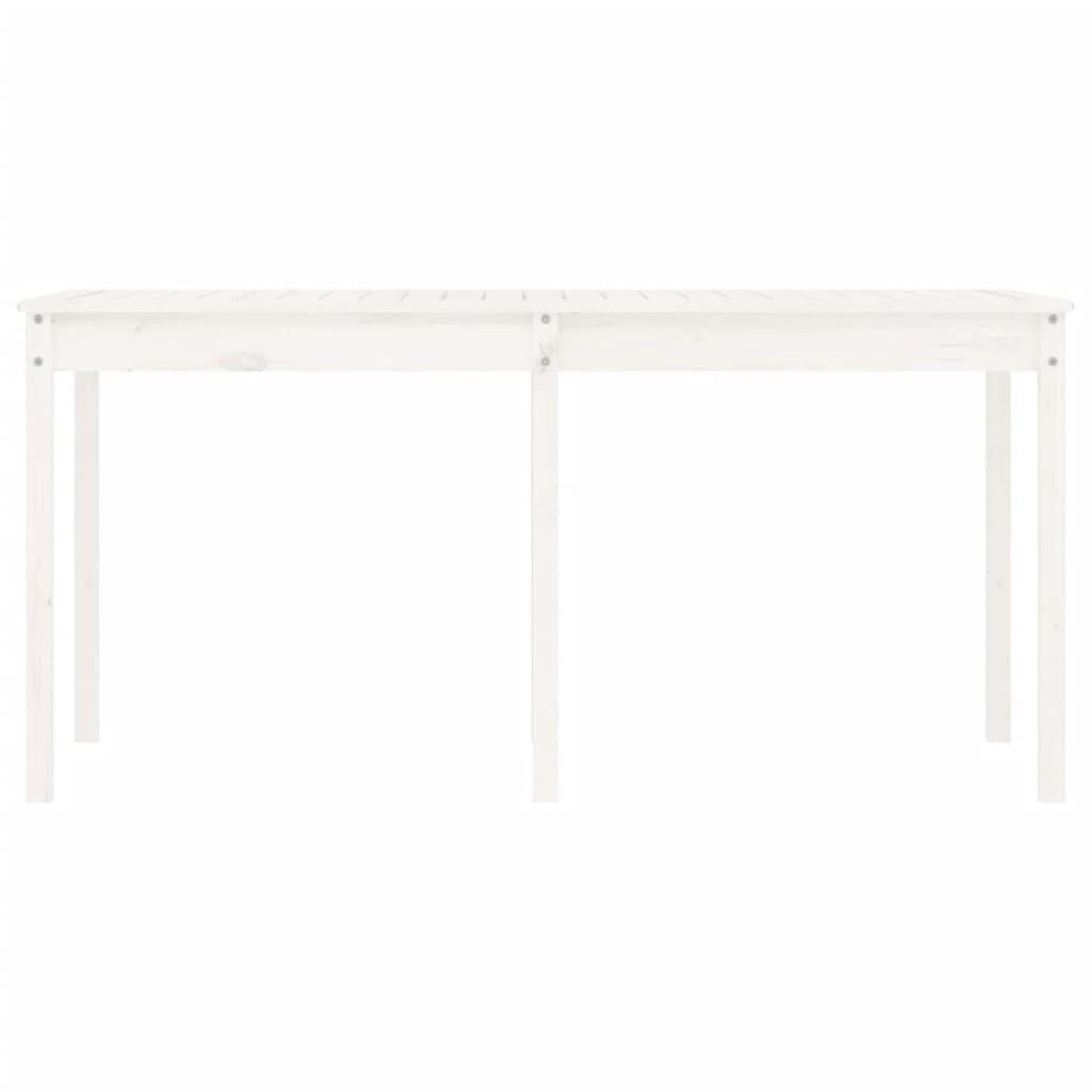 Voir la diapositive 5 : VIDAXL Table de jardin blanc 159,5x82,5x76 cm bois massif de pin