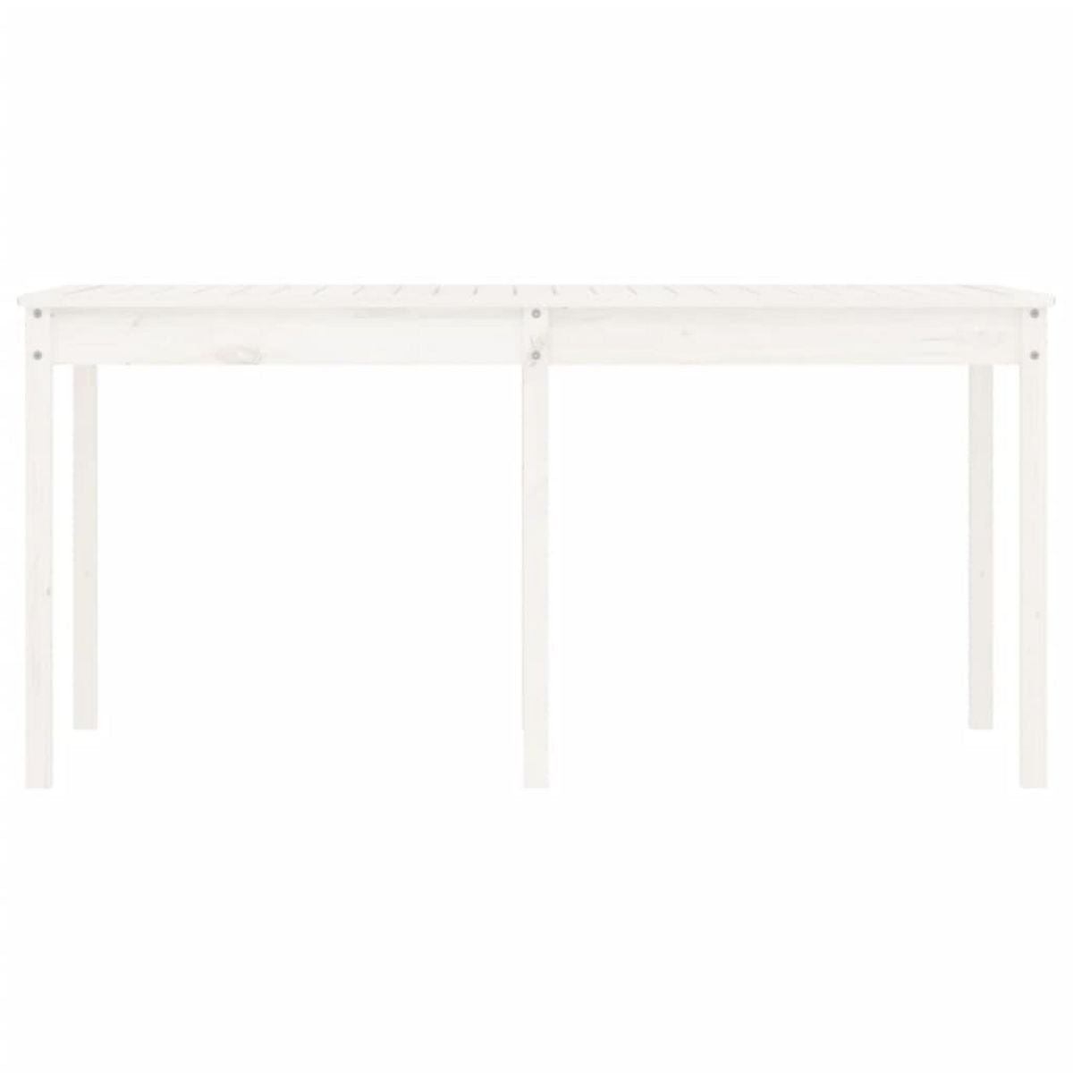VIDAXL Table de jardin blanc 159,5x82,5x76 cm bois massif de pin