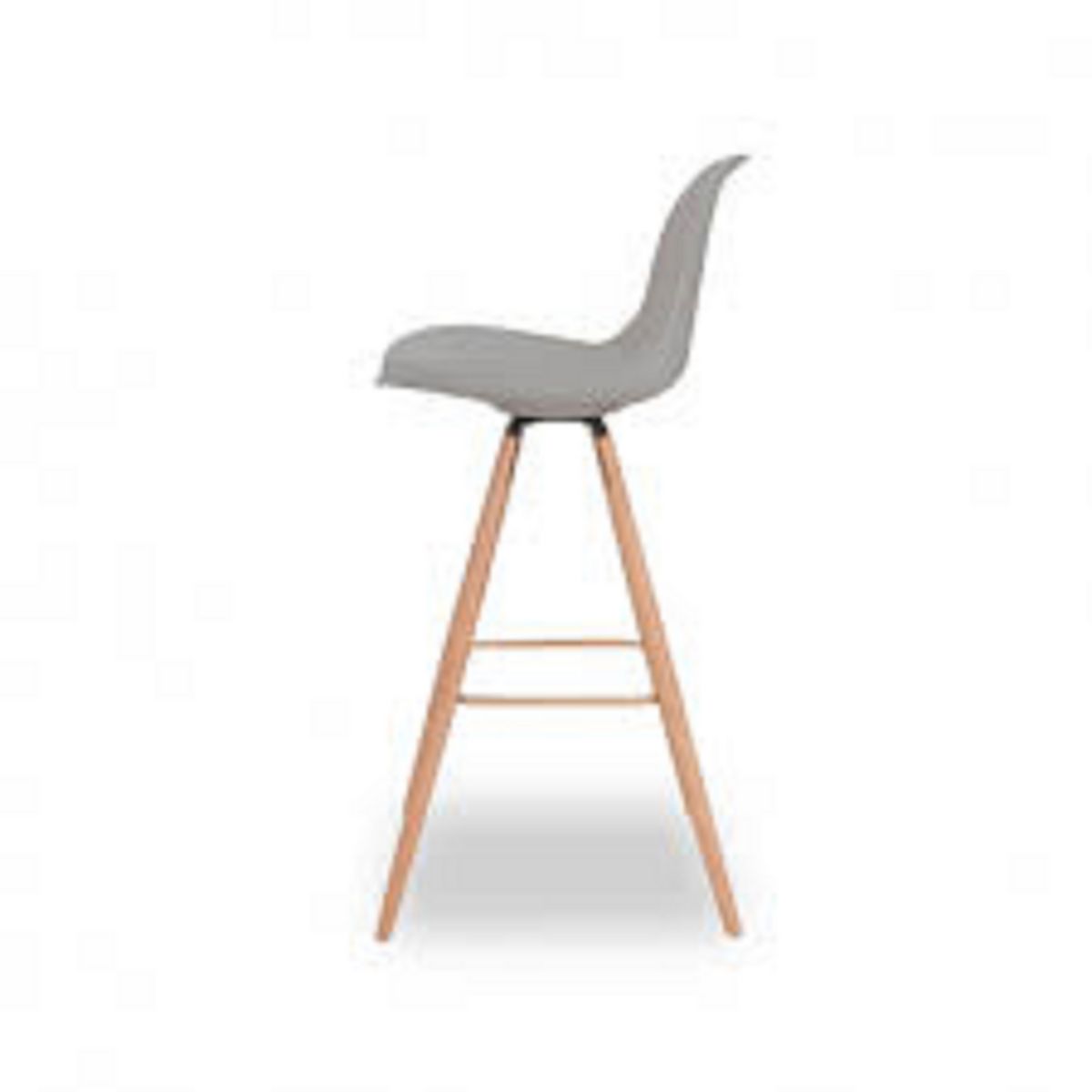 Lot de 4 tabourets de bar pieds bois massif BORGEN