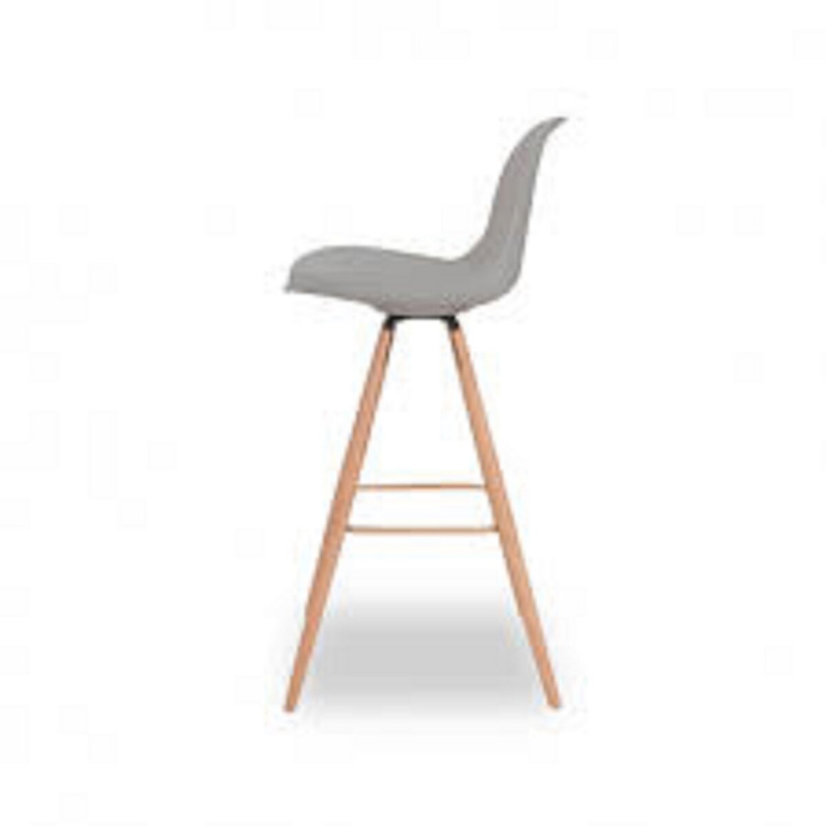 Lot de 4 tabourets de bar pieds bois massif BORGEN