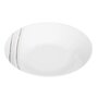 Voir la diapositive 2 : SECRET DE GOURMET Lot de 6 Assiettes Creuse  Lignes  20cm Blanc
