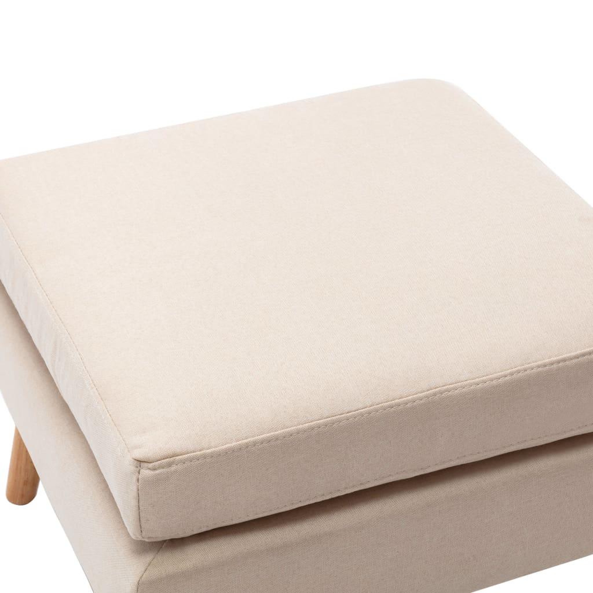 Voir la diapositive 3 : VIDAXL Repose-pied Creme Tissu