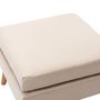 Voir la diapositive 3 : VIDAXL Repose-pied Creme Tissu