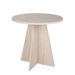 Habitat et Jardin Table à manger en bois  Virella  - 120 x 120 x 75 cm - Travertin