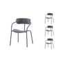 Voir la diapositive 3 : CONCEPT USINE Lot de 4 chaises gris foncé design ALEXIA