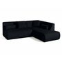 Voir la diapositive 2 : LISA DESIGN Onyx - canapé modulable d'angle droit - 5 places - en velours côtelé