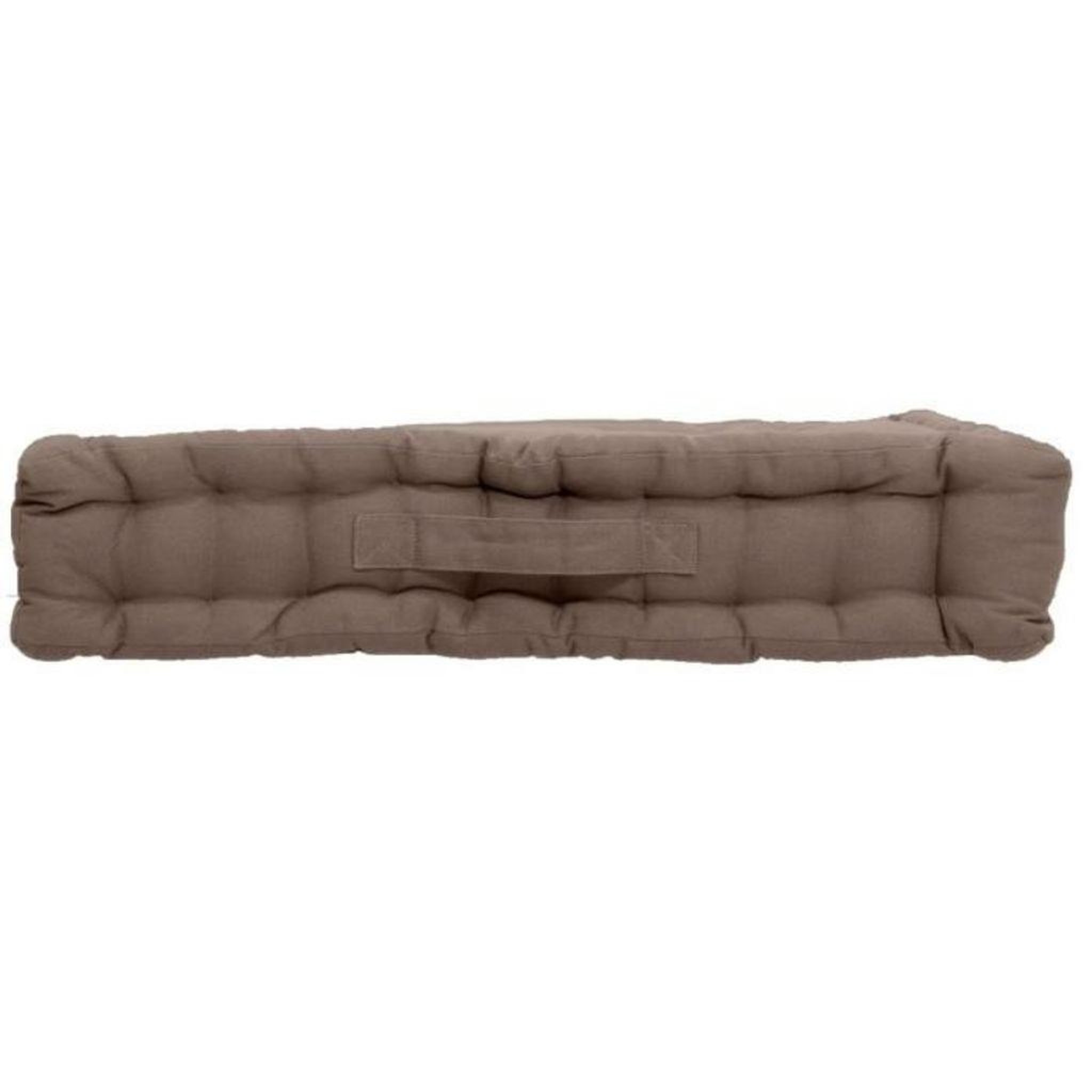 Voir la diapositive 2 : Eden Coussin de sol uni en coton panama