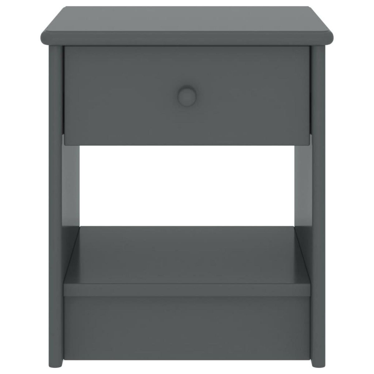 VIDAXL Table de chevet Gris fonce 35x30x40 cm Bois de pin massif