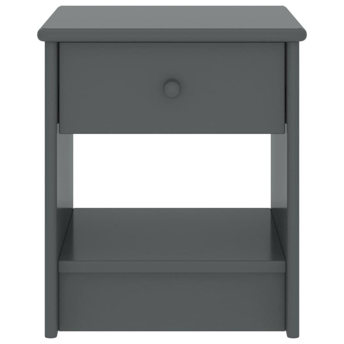 VIDAXL Table de chevet Gris fonce 35x30x40 cm Bois de pin massif