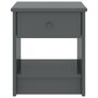 Voir la diapositive 2 : VIDAXL Table de chevet Gris fonce 35x30x40 cm Bois de pin massif