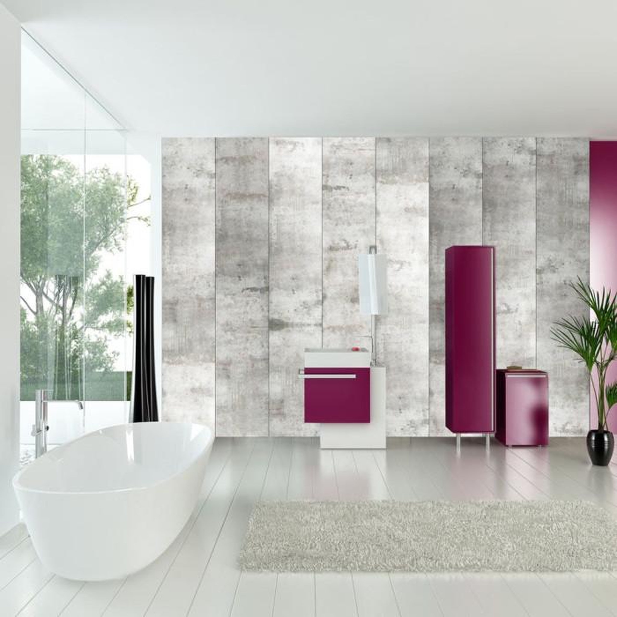 Paris Prix Papier Peint  Concrete Mosaic. Coloris disponibles : Multicolore