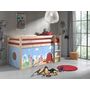 Voir la diapositive 2 : Lit mi-hauteur nature en pin WOODY, space ou dino