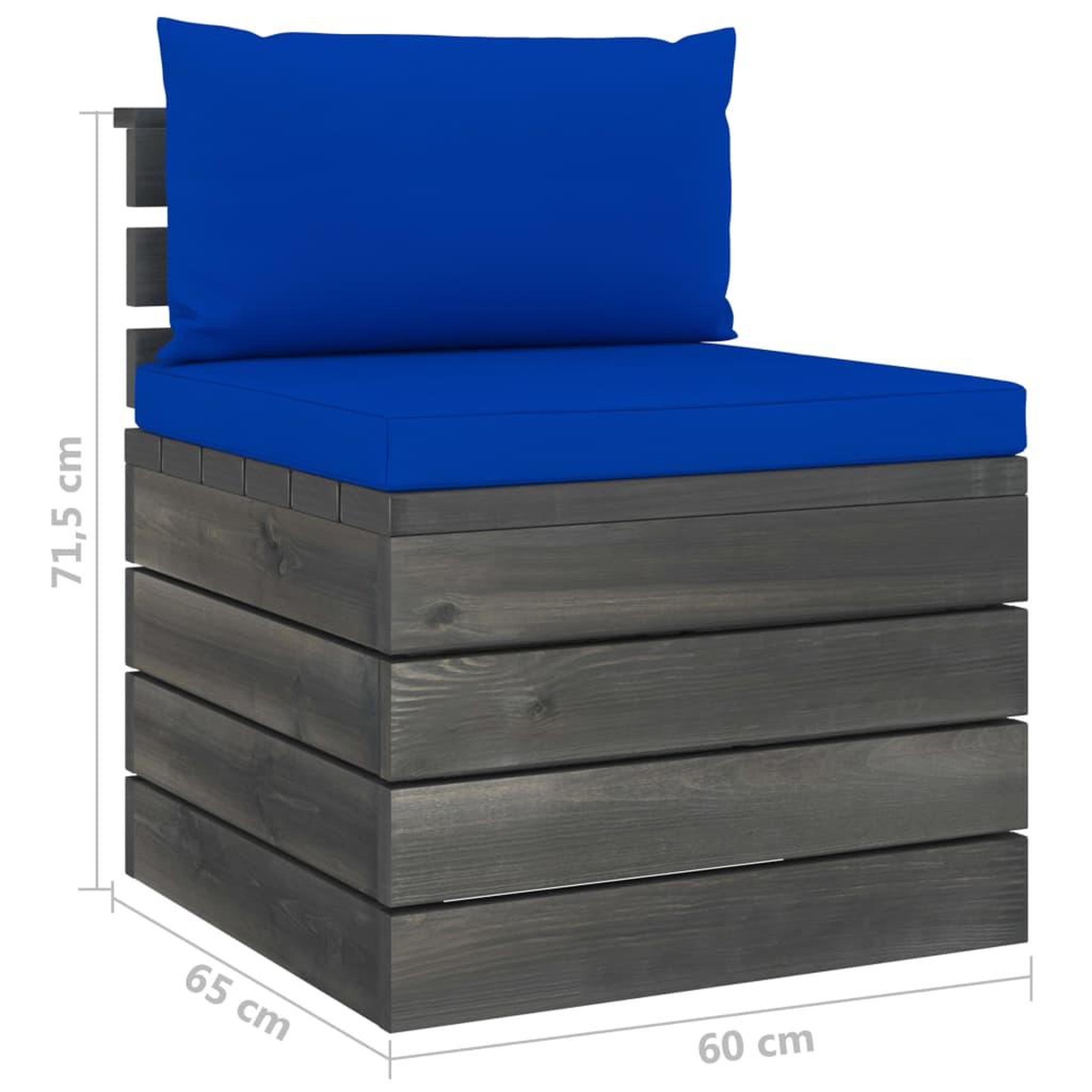 Voir la diapositive 6 : VIDAXL Salon palette de jardin 2 pcs avec coussins Bois de pin massif