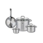 ELO Ensemble de 1 Poêle de cuisson 24 cm et 3 faitouts 12, 16 et 26 cm Elo Profi Citrin