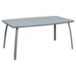 GARDENSTAR Table de jardin rectangulaire - 4/6 places - Acier et verre - Gris
