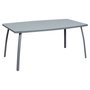 Voir la diapositive 1 : GARDENSTAR Table de jardin rectangulaire - 4/6 places - Acier et verre - Gris