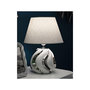 Voir la diapositive 5 : Paris Prix Lampe à Poser en Céramique  Shiney  42cm Blanc & Argent