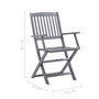 Voir la diapositive 6 : VIDAXL Chaises pliables d'exterieur lot de 4 Bois d'acacia solide