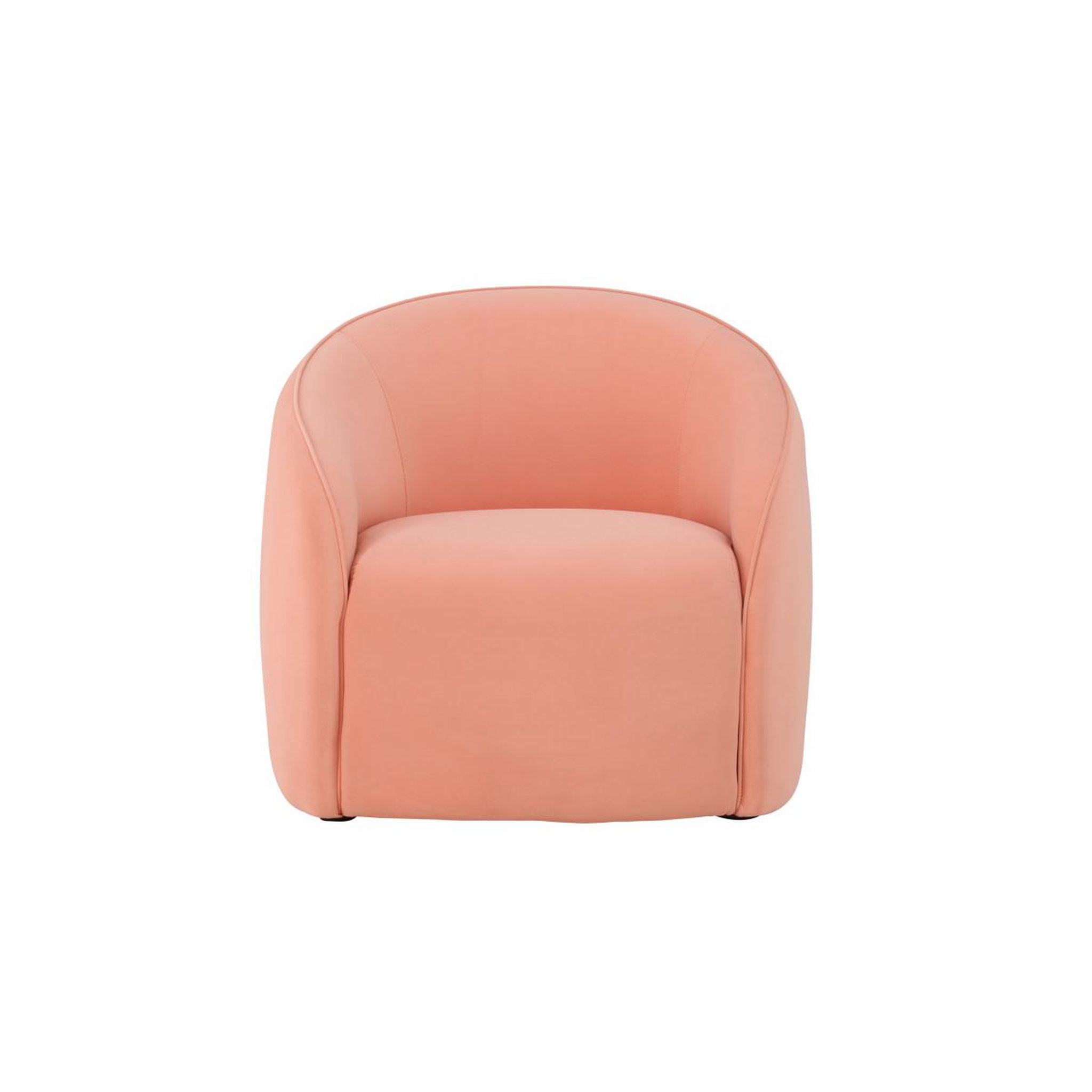 Voir la diapositive 2 : Paris Prix Fauteuil design en tissu  neo  79cm pêche