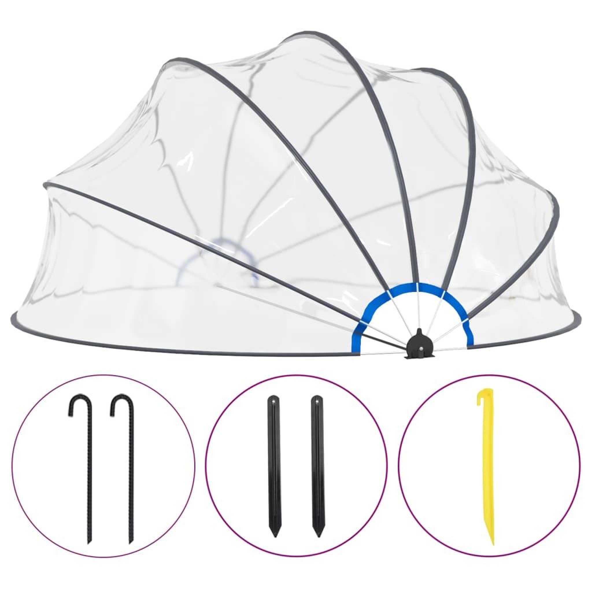 Voir la diapositive 2 : VIDAXL Dome de piscine 440 x 220 cm