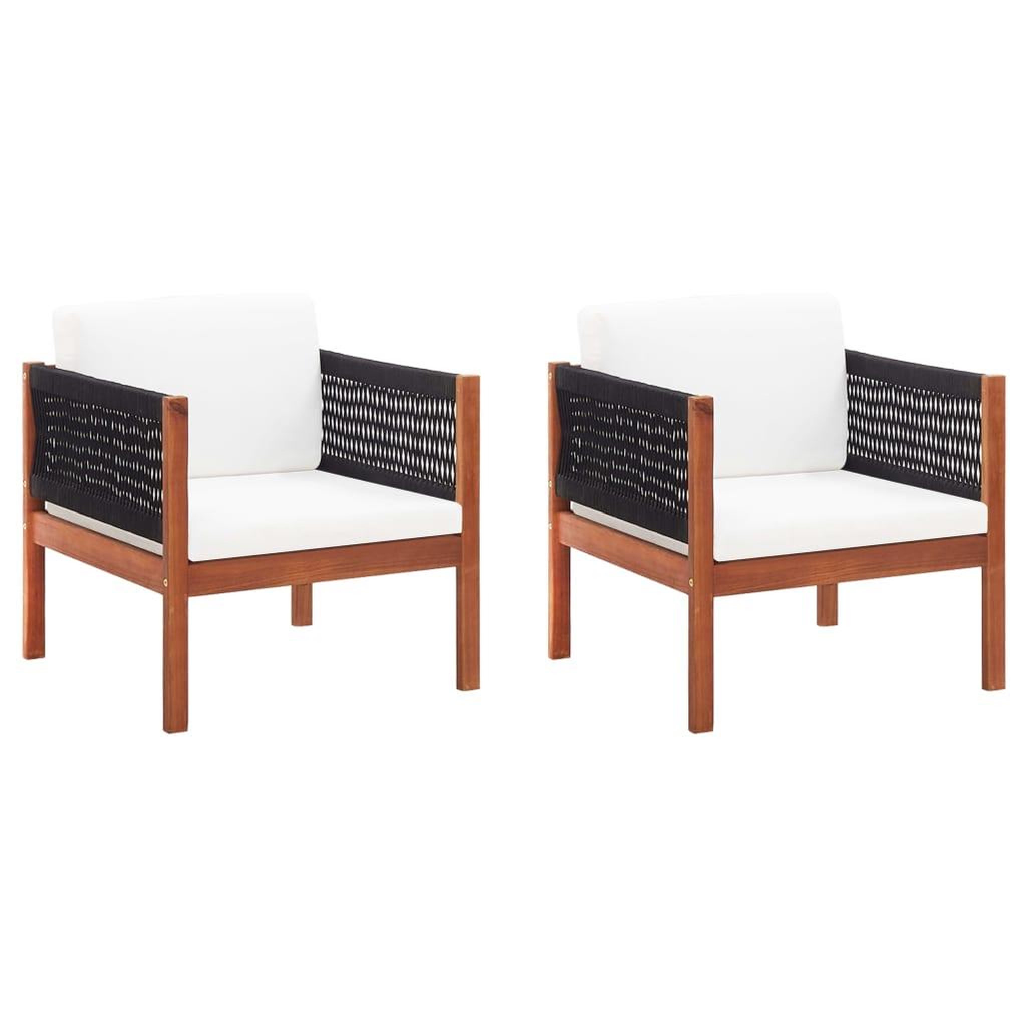 Voir la diapositive 1 : VIDAXL Chaises de jardin lot de 2 Bois d'acacia massif