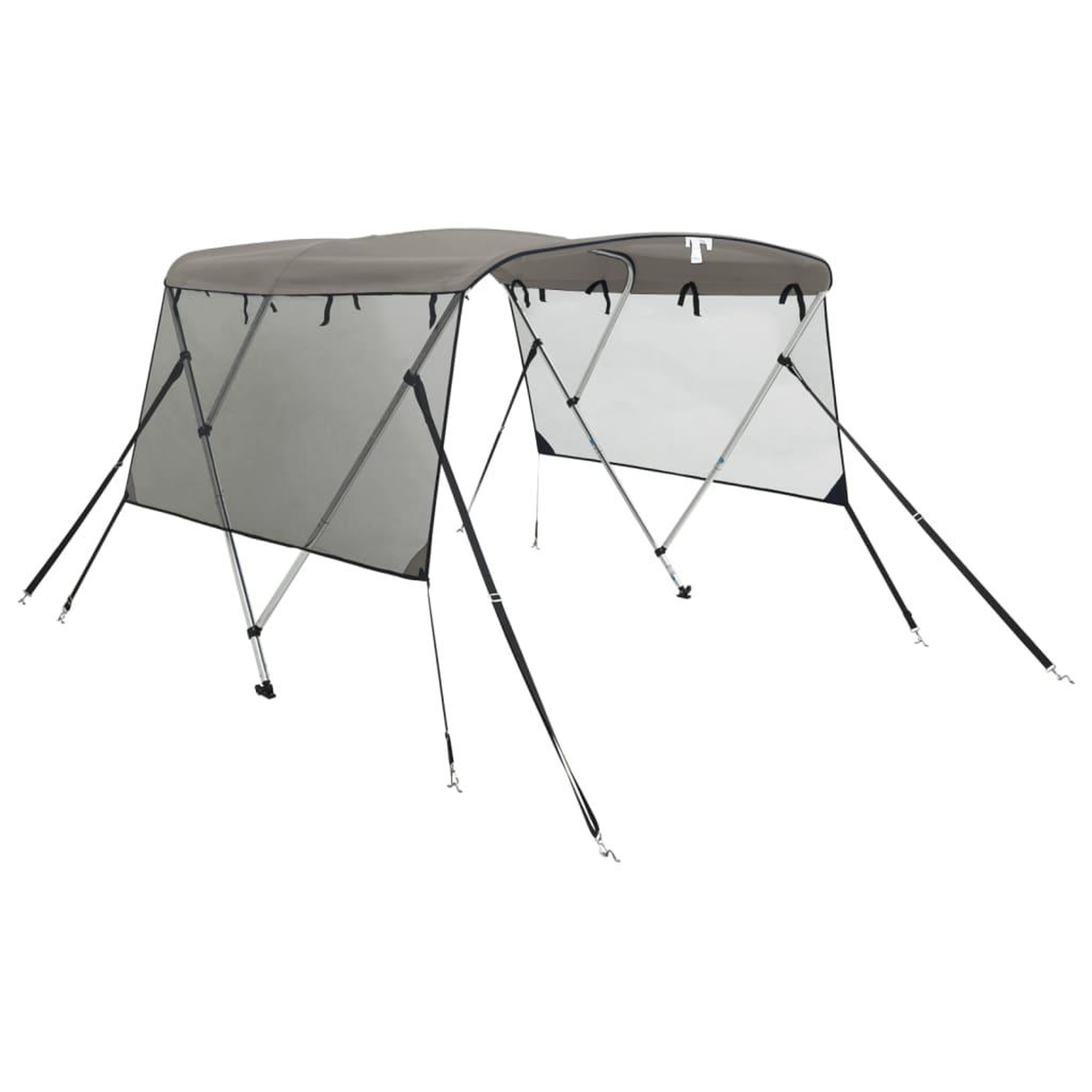 Voir la diapositive 2 : VIDAXL Toit bimini a 3 arceaux parois en maille 183x(154-167)x137 cm