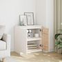 Voir la diapositive 3 : VIDAXL Armoire laterale blanc 60x36x65 cm bois de pin massif
