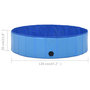Voir la diapositive 6 : VIDAXL Piscine pliable pour chiens Bleu 120x30 cm PVC