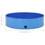 Voir la diapositive 6 : VIDAXL Piscine pliable pour chiens Bleu 120x30 cm PVC