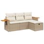 Voir la diapositive 2 : VIDAXL Salon de jardin avec coussins 4 pcs beige resine tressee