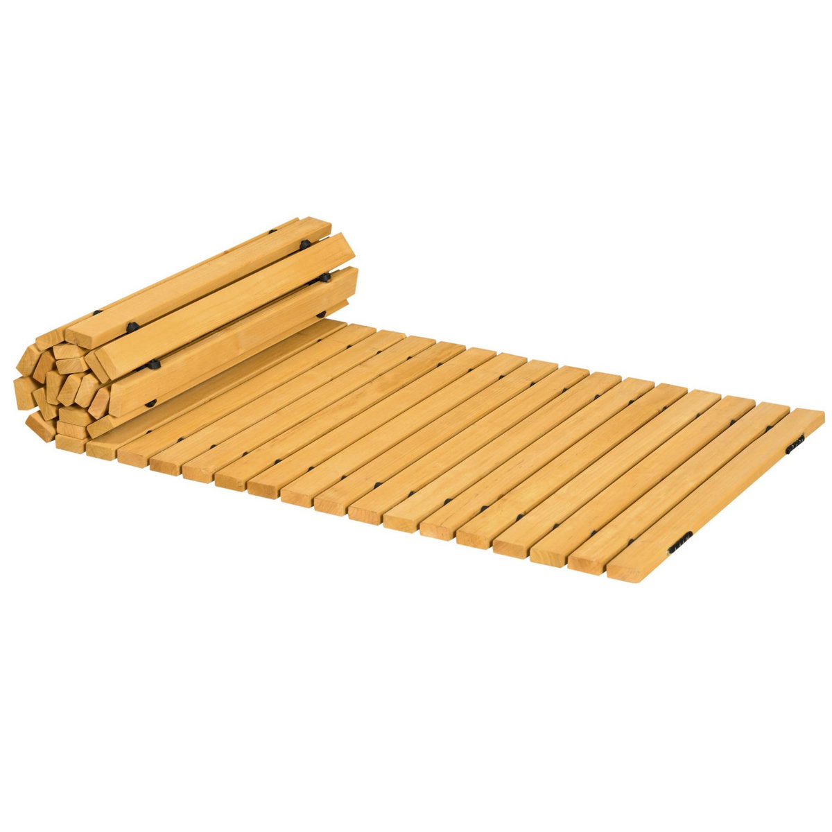 OUTSUNNY Allée chemin de jardin en lattes de bois enroulable - dim. 185L x 60l x 1,9H cm - bois de sapin pré-huilé