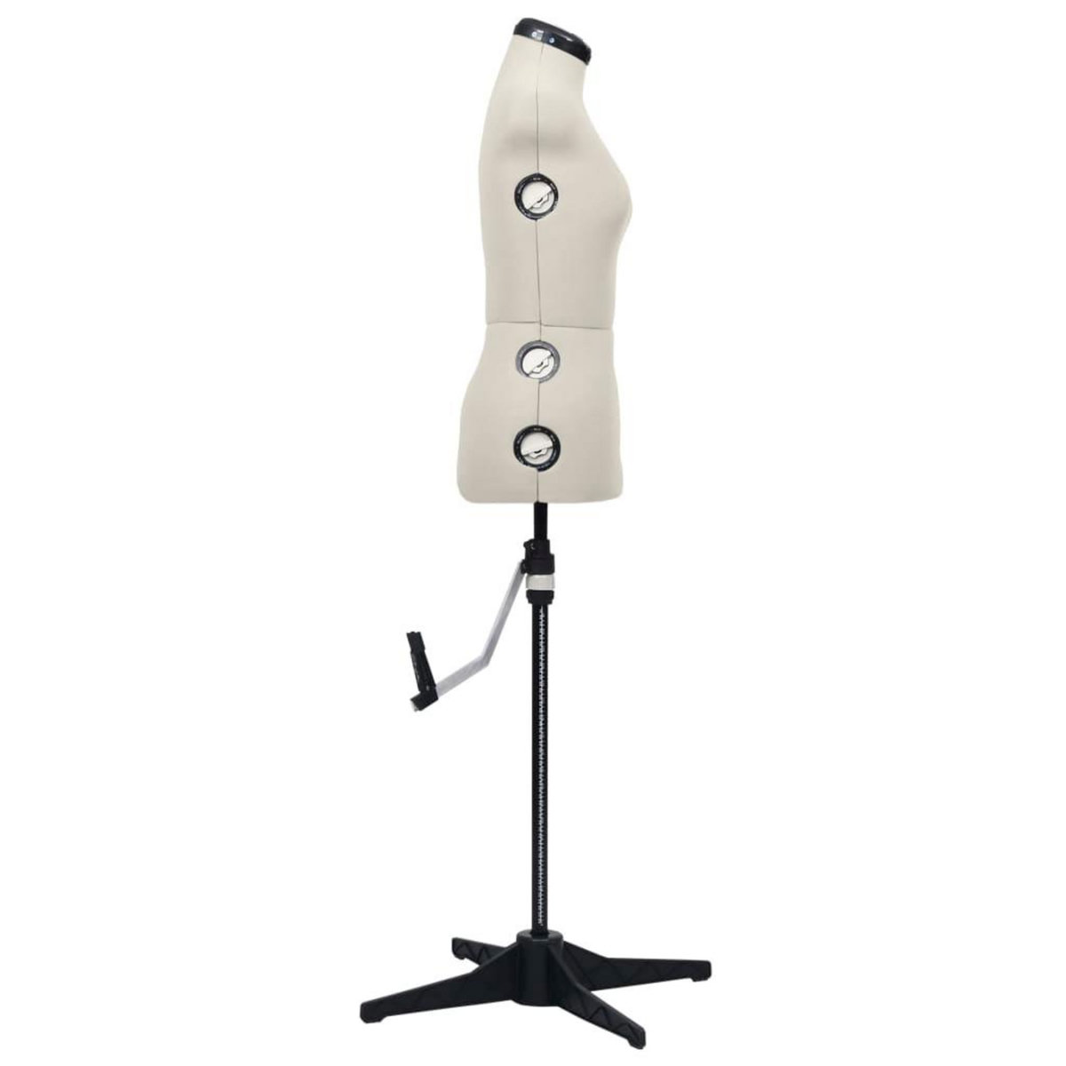 VIDAXL Mannequin de robe ajustable pour femme Creme S Taille 33-40