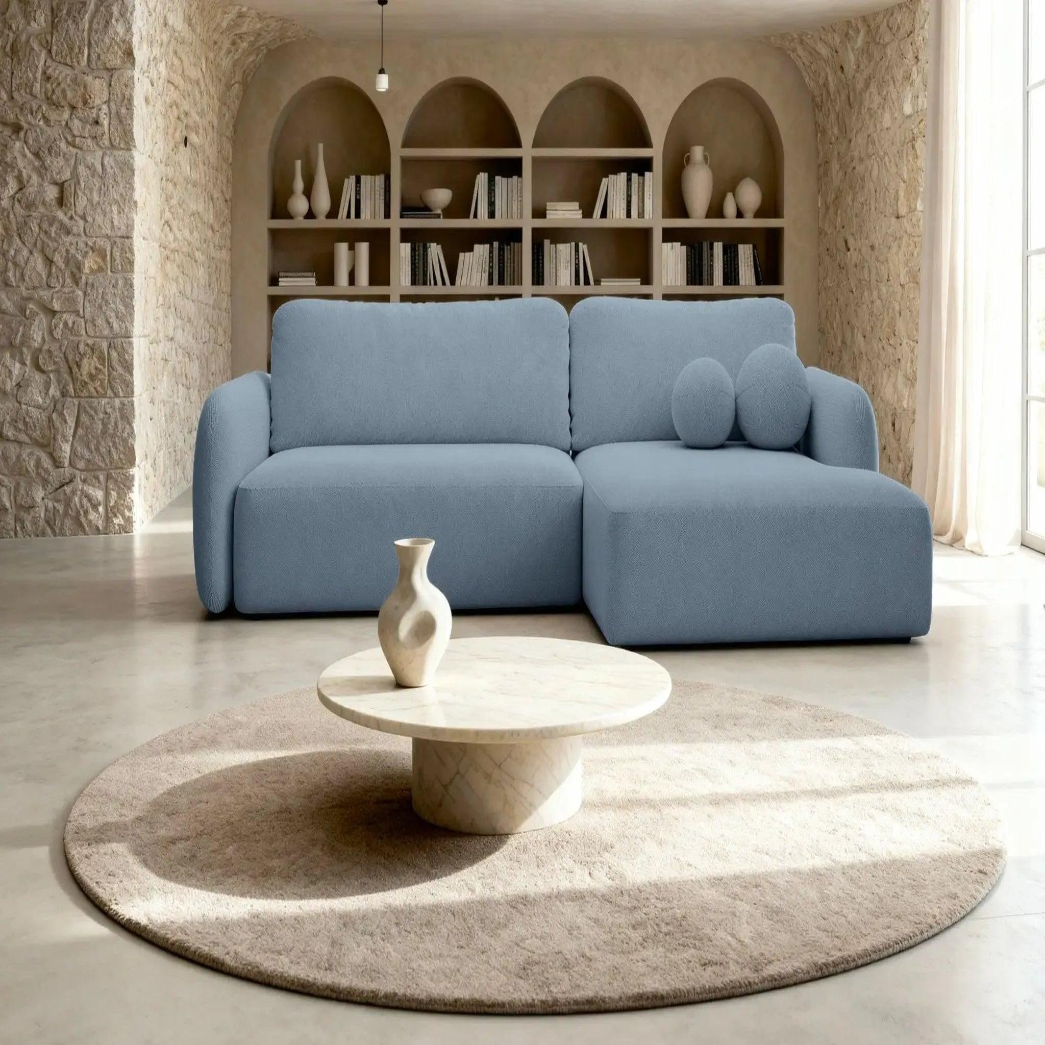 Voir la diapositive 3 : CASANOVA PARIS Gigi - canapé d'angle convertible tissu bouclette