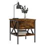 Voir la diapositive 3 : VIDAXL Tables de chevet 2 pcs chene fume 40x42x45 cm bois d'ingenierie