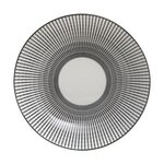 SECRET DE GOURMET Lot de 6 Assiettes Creuses Porcelaine  Lunis  20cm Noir