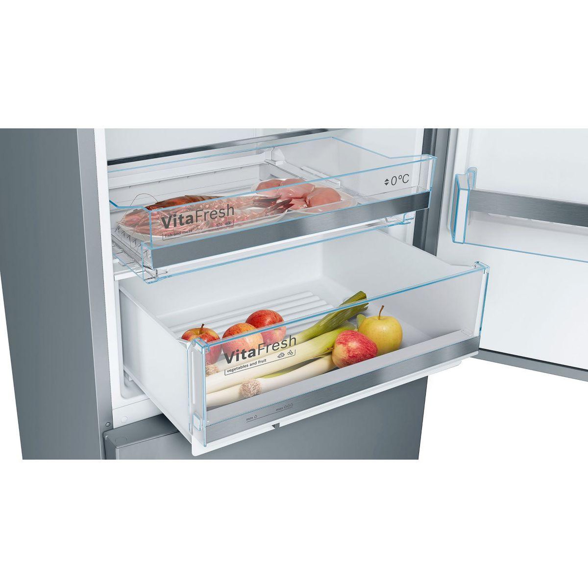 Voir la diapositive 5 : BOSCH Réfrigérateur combiné KGE49AICA