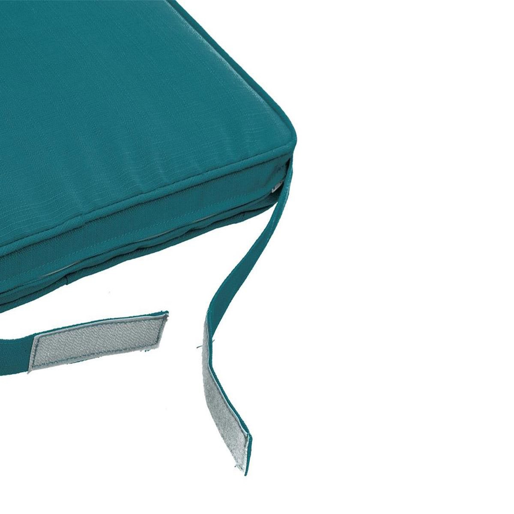 Voir la diapositive 4 : HESPERIDE Galette de chaise de jardin Bleu Canard - 40 x 40 cm - Hespéride