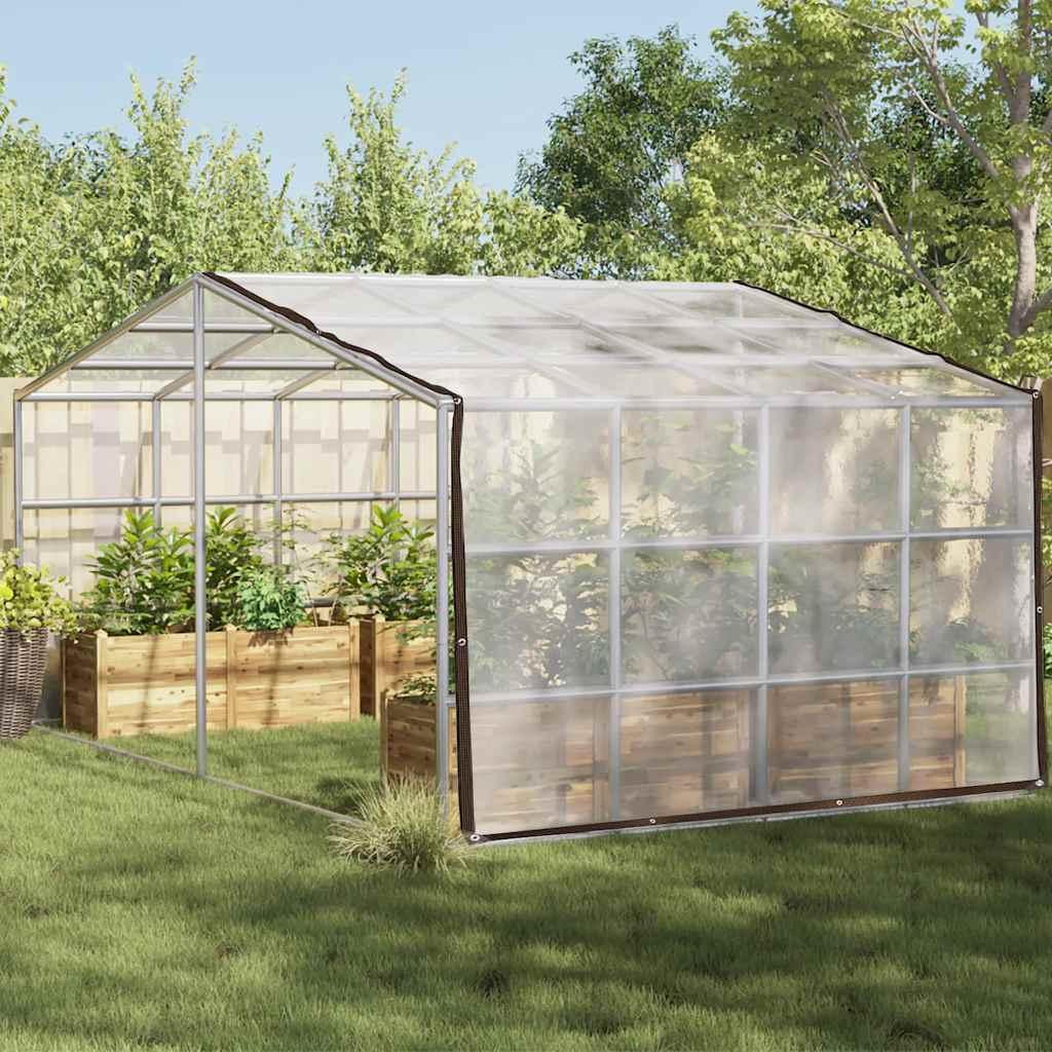 Voir la diapositive 2 : VIDAXL Housse de protection plantes avec œillets 3x8 m polyethylene