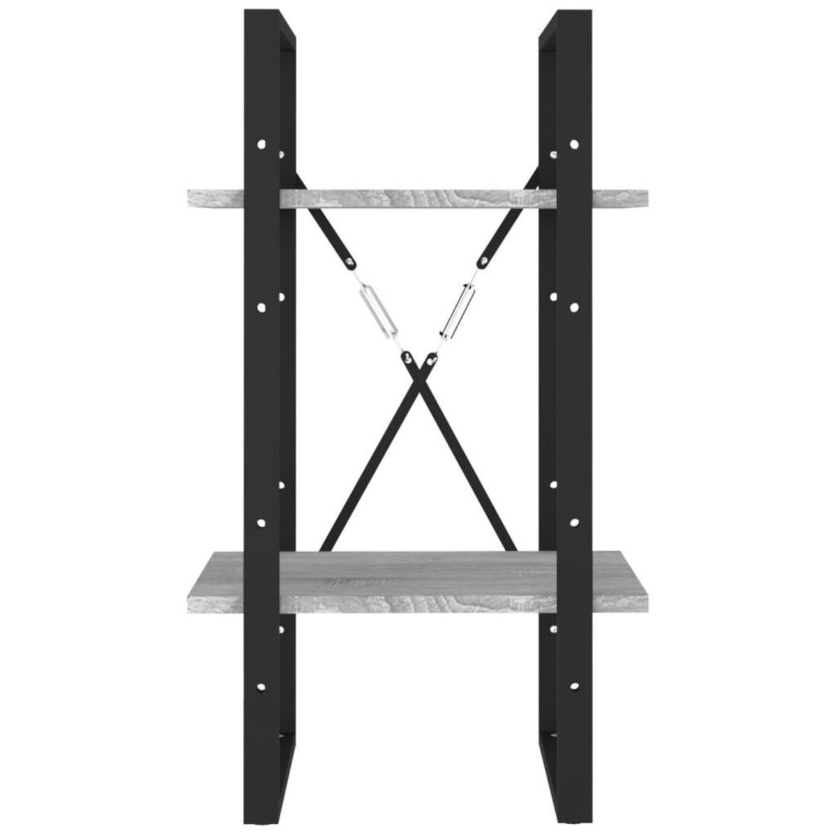 VIDAXL Bibliotheque 2 niveaux Sonoma gris 40x30x70cm Bois d'ingenierie