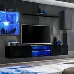 Paris Prix Ensemble Meuble TV  Switch XXIII  250cm Gris & Noir