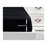 LOVELY HOME LOVELY HOME Drap Housse 100% coton 180x200x25 cm - Noir