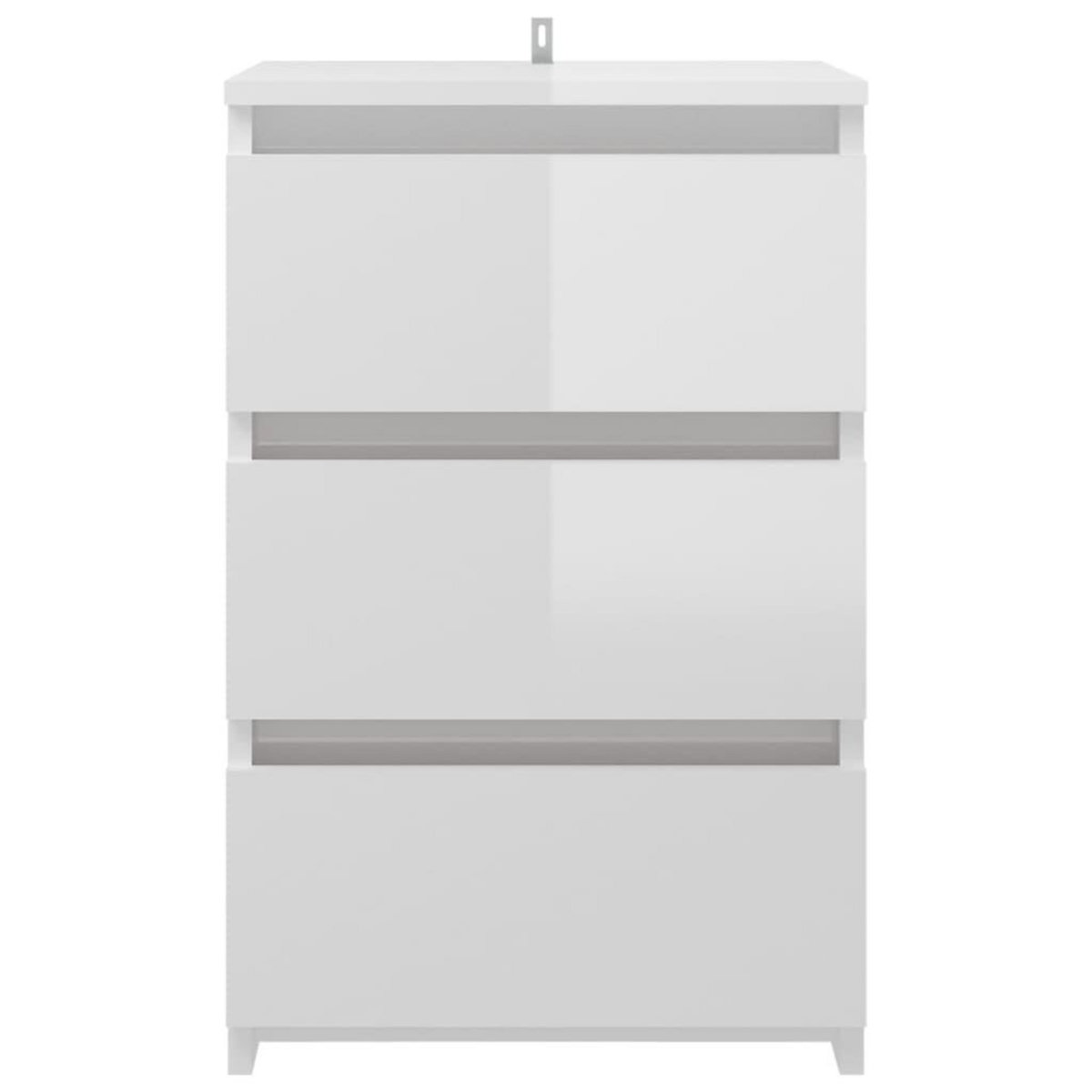 VIDAXL Tables de chevet 2 pcs Blanc brillant 40x35x62,5 cm Agglomere