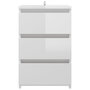 Voir la diapositive 4 : VIDAXL Tables de chevet 2 pcs Blanc brillant 40x35x62,5 cm Agglomere