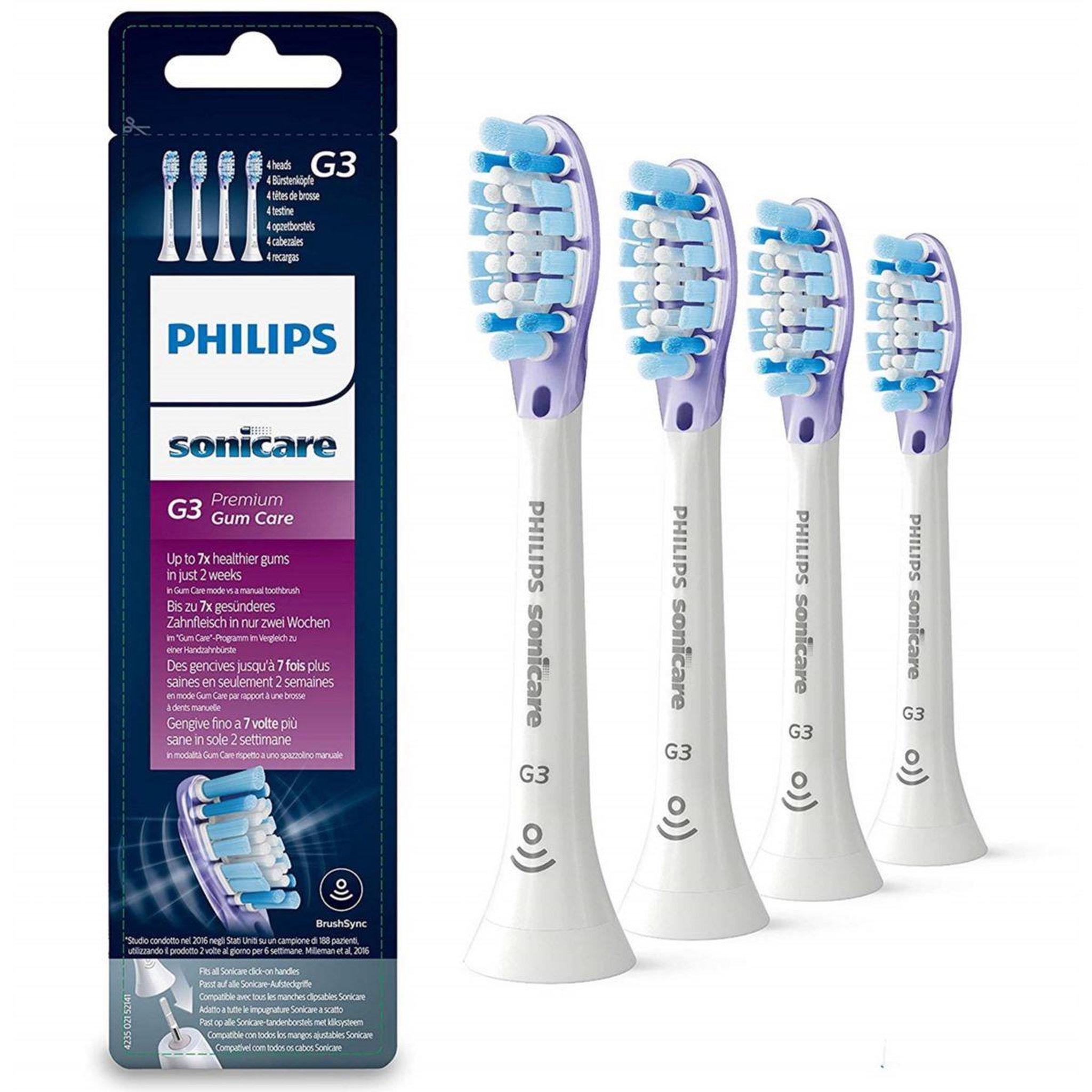 Voir la diapositive 1 : Philips Brossette dentaire Sonicare HX9054/17