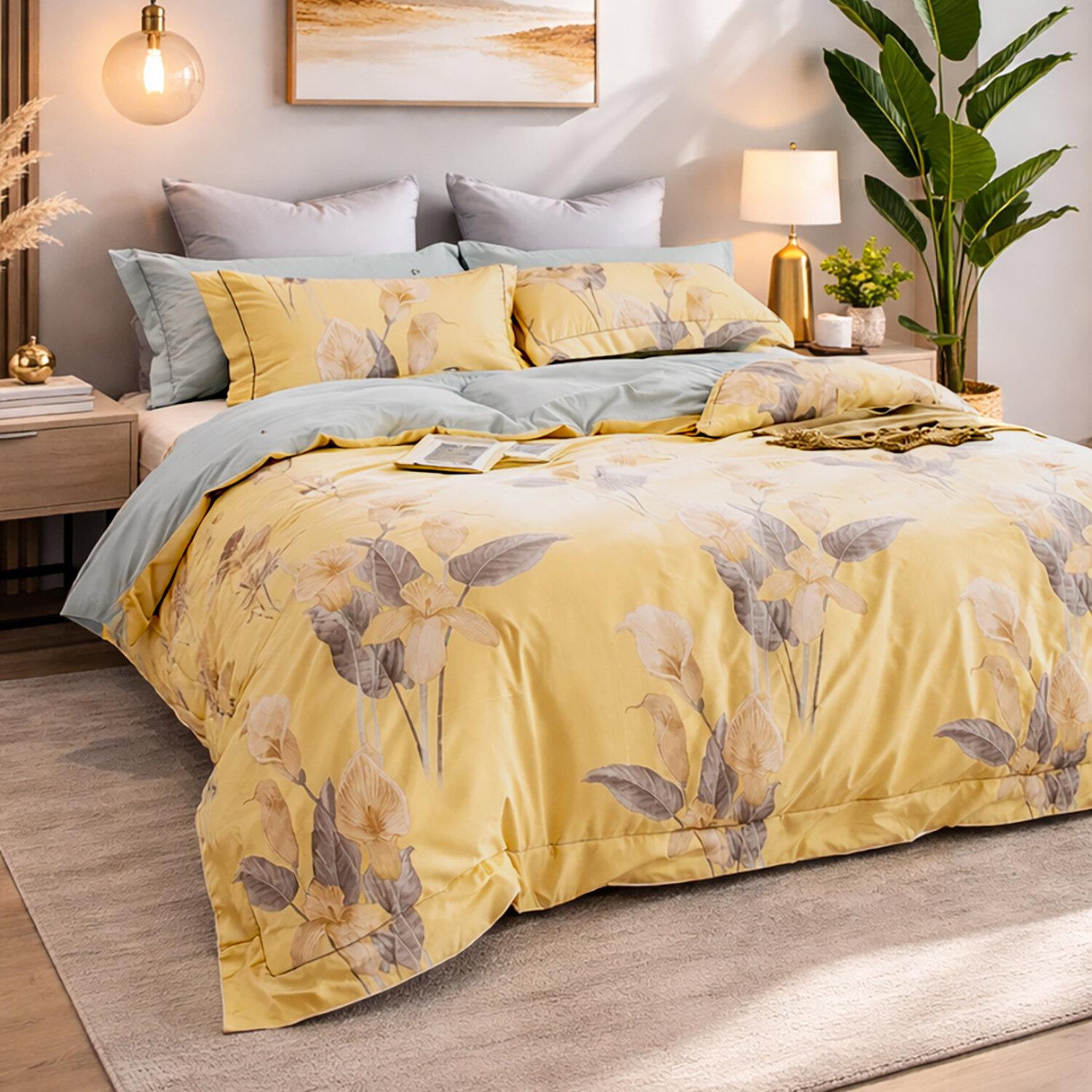 Voir la diapositive 2 : Home collection Parure housse de couette en coton 57 fils Horia