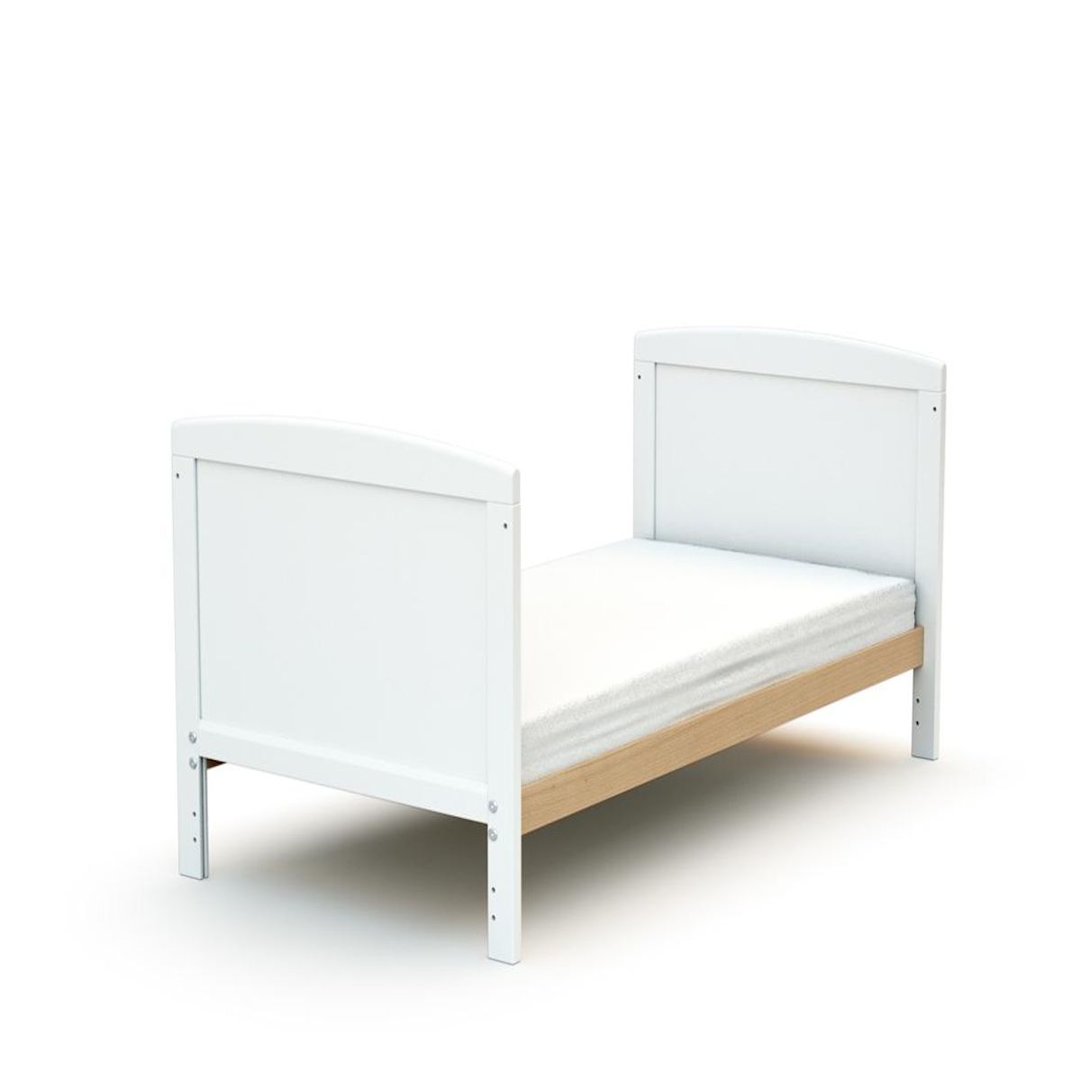 AT4 Lit bébé évolutif avec matelas ESSENTIEL 60 x 120 cm en bois